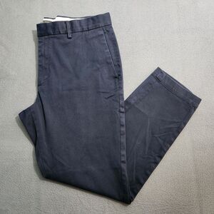 Banana Republic Men 36X30 Navy Fulton Tailoring Performance Straight Leg Chinos